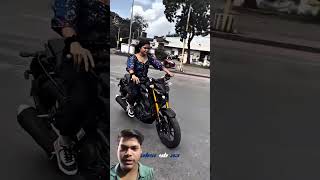 #shorts cute mt15 lover dekho 😱🚀reaction💗👀💯#yamaha #beast #public #riding #modified #ktm #rider