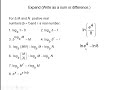 Expanding Logarithmic Expressions Part 1