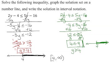 Solve Linear Inequality 2y-4 is Less Than or Equal to 5y-16 By Collecting Variables on Left & Right
