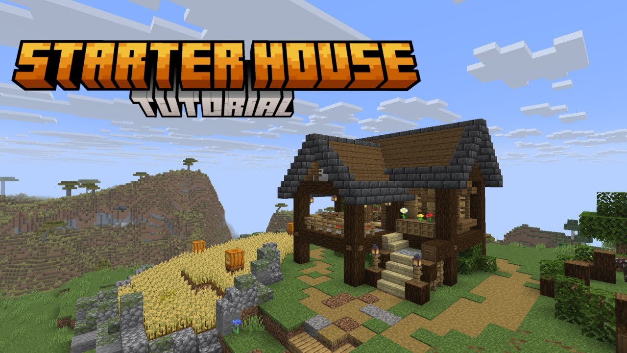 Minecraft Starter House Tutorial - YouTube