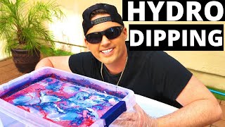 BEST HYDRO DIPPING TUTORIAL FOR SHOES AND HATS // How to hydro dip shoes and hats tutorial