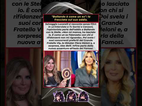 Video Selvaggia Lucarelli: Ballando? Non mi manca, ho lasciato io. E svela i preferiti del GF Vip