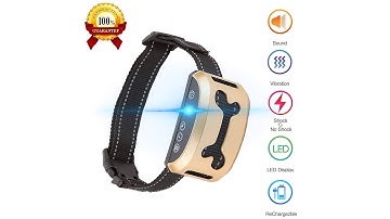 lushujun Dog Bark Collar, Rechargeable Stop Barking Collar