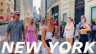 [4K]🇺🇸NYC Summer Walk🗽Walking on 5th Ave 😎❤️‍🔥Columbus Circle to Rockefeller Center | June 2023