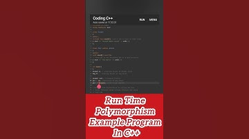 Run Time Polymorphism Example Program in C++ #runtime #polymorphism #cpp