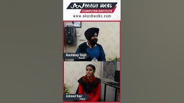 Feedback of Arshdeep Kaur | Akash Webs Computer Institute | Ludhiana Best Computer Institute