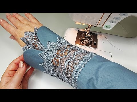 💖💥 5 Уловки и хитрости шитья (без оверлока). Как сшить рукава с кружевом💥