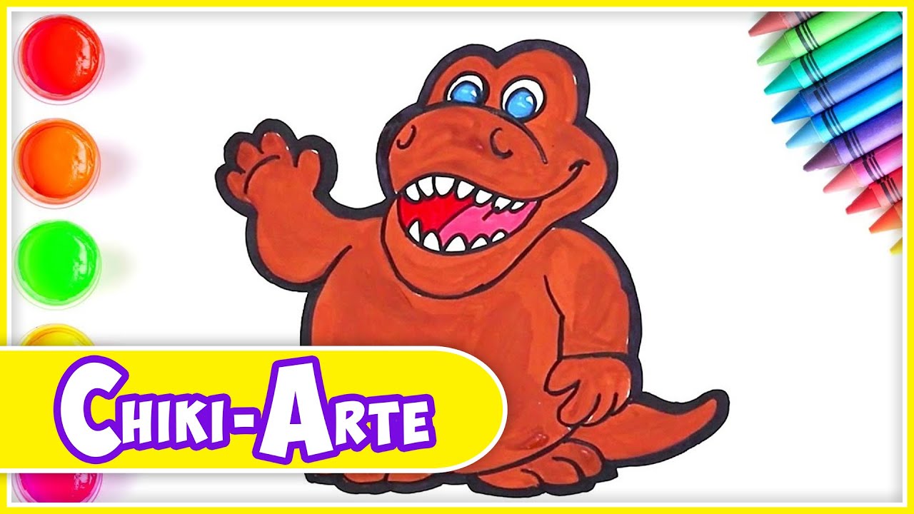 Aprende a Dibujar un Dinosaurio Squishy - Dibujos Infantiles | Chiki-Arte Aprende a Dibujar