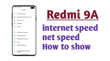 Redmi 9A , How to show internet speed net speed on status bar