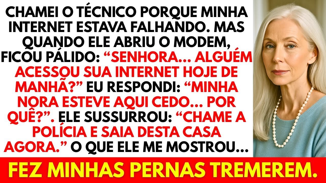 Chamei o técnico para consertar minha internet. Ele disse: “Chame a polícia e saia desta casa agora”