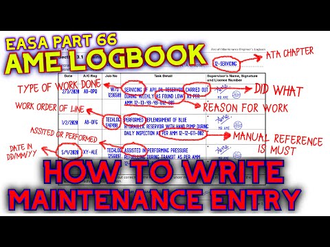 EASA PART 66 AME LOGBOOK | HOW TO MAKE MAINTENANCE ENTRY | HOW TO MAINTAIN AME LOGBOOK #amelogbook