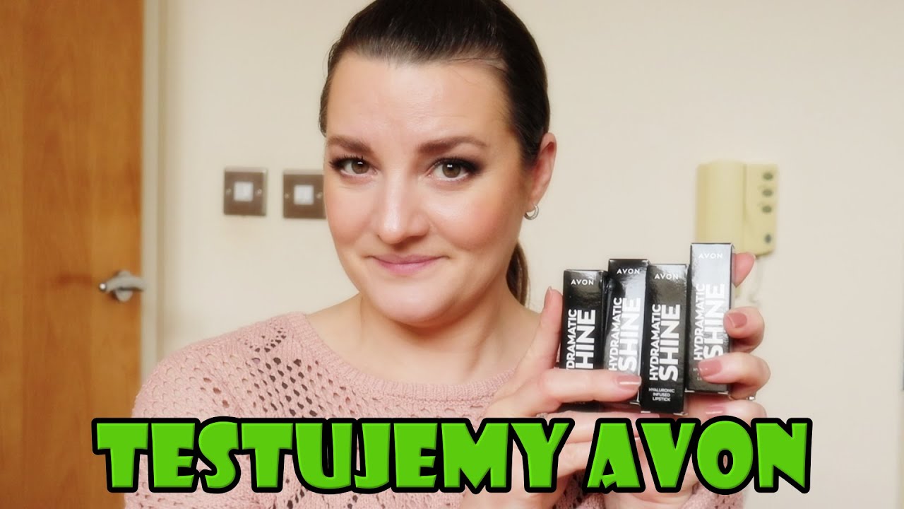 Testujemy Avon - Hydramatic Shine Lipstick - 4 kolory