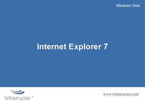 Vista Internet Explorer 7