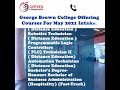 George brown college offering courses for may 2021 intake