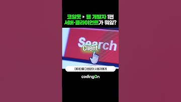 코알못 탈출! #서버 #클라이언트 가 뭐임? #웹개발 #코딩용어