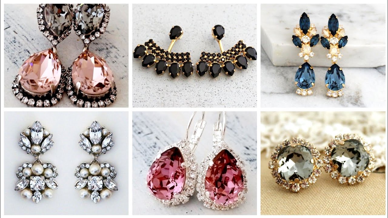Different Styles Of Earrings Designs Emerald Ruby Diamond And Different Stone Earrings
