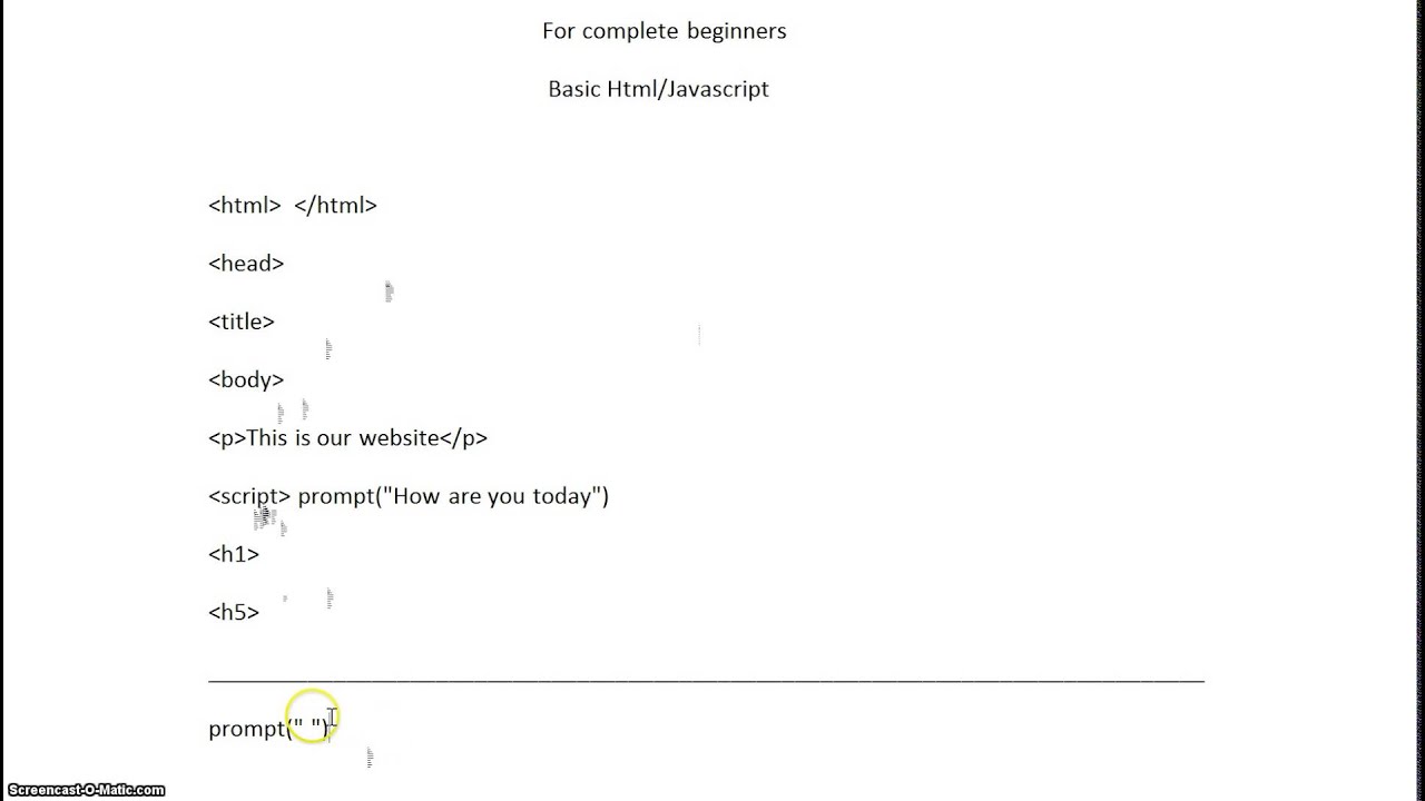 Learn to code: Beginners Html and Javascript - YouTube