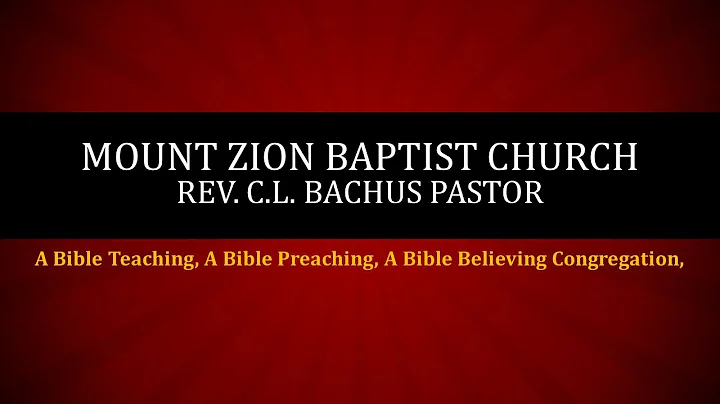 MZBC Sunday Service 10-28-18 Rev. C.L. Bachus Pastor
