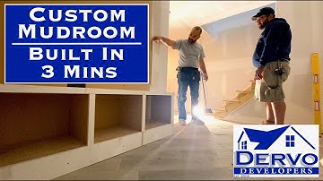 Custom Mudroom Bench Built in 3 minutes at our Latest New Construction Duplex