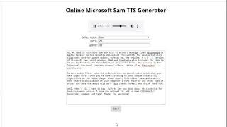 Story Of Undertale - Online Microsoft Sam TTS Generator