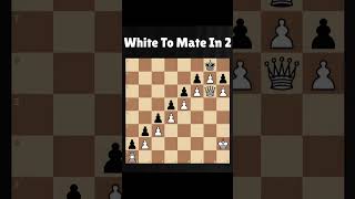 White to move mate in 2 #chess #chesspuzzlesmatein2 #puzzle #shorts