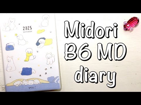 Midori Pocket Diary 2025 B6 Dog Full Flip Through
