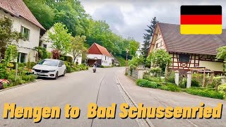 Driving in Germany from Mengen to Bad Schussenried in May 2023