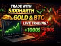 27 January | Live Trading Gold And Crypto | Trade With Siddharth