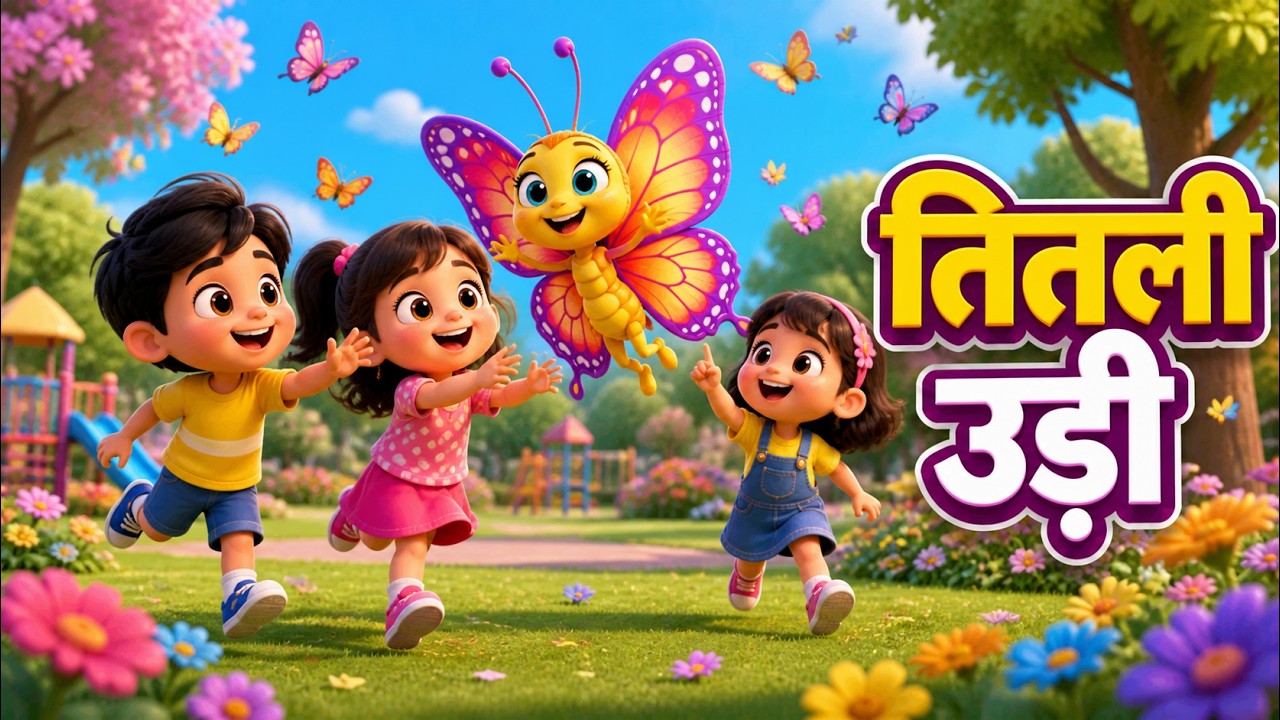 तितली उड़ी | Titli Udi Ud Na Saki | Top 5 Popular Rhymes For Children