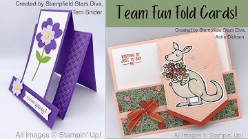 Two Fun Fold Card! Vertical Center Step Fold and Flip Flap Fold