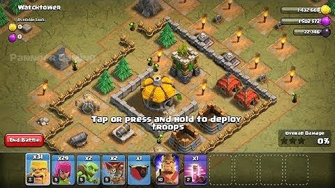Clash of Clans - Level 17 - Watchtower - Single Player Campaign Walk-through