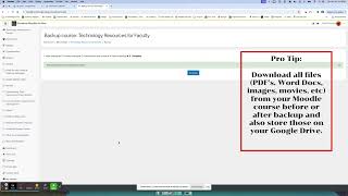 Backup Courses from Moodle Archive