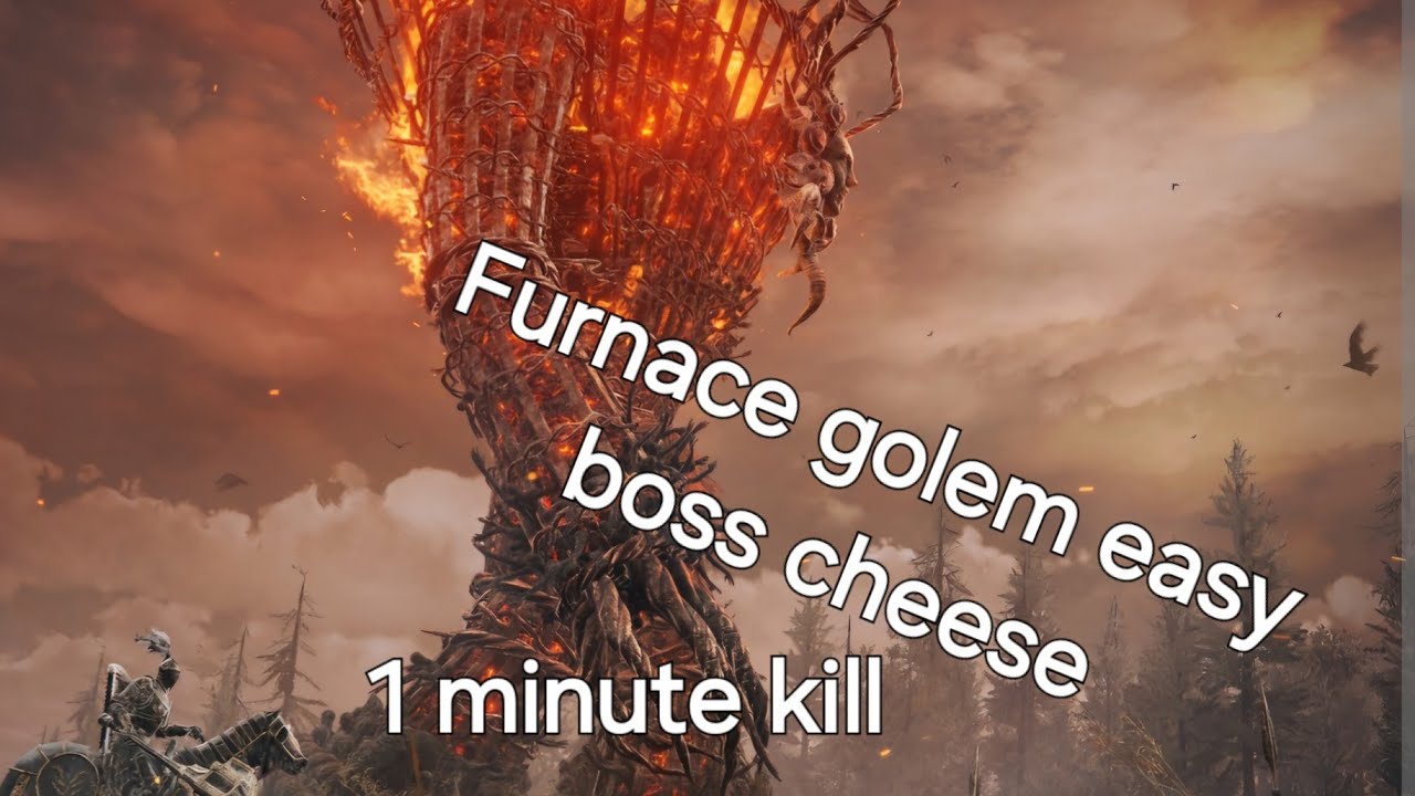 ELDEN RING EASY !! HOW TO CHEESE FURNACE GOLEMS + crimson sapping