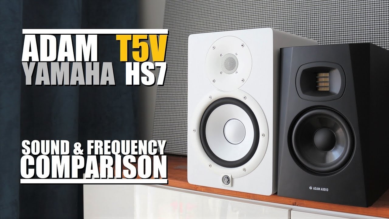Yamaha HS7 vs Adam Audio T5V Sound & Frequency Response Comparison YouTube