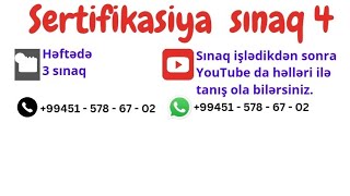 Riyaziyyat Sertifikasiya sınaq N 4 #sertfikasiya#riyaziyyat#miq#arti#