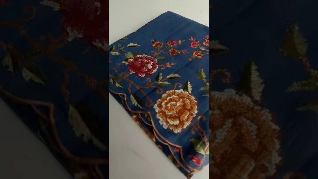 Matka Silk Floral Embroidered Border Saree