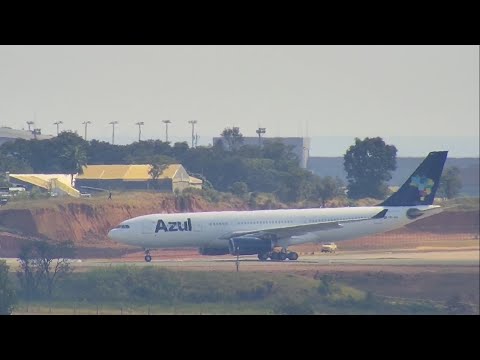 AZUL REALIZA VOO DE TESTE COM AIRBUS A330 PR-AIS COM DIREITO A ARREMETIDA - AEROPORTO DE VIRACOPOS