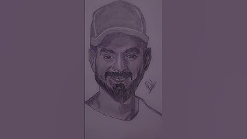 K L Rahul drawing made by pukhraj, Sketch inspired from Artist Shubham Dogra