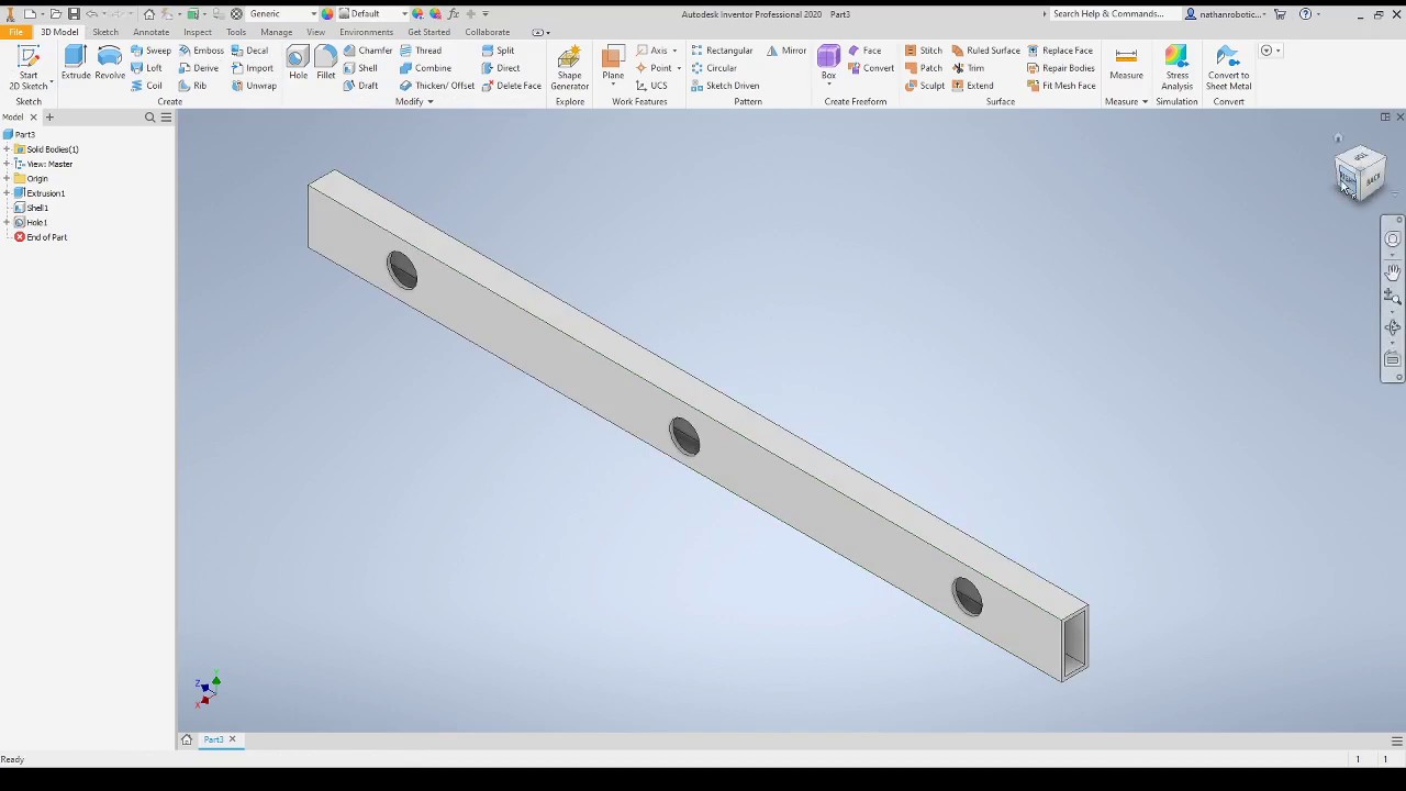 FRC chassis cad tutorial Part 1