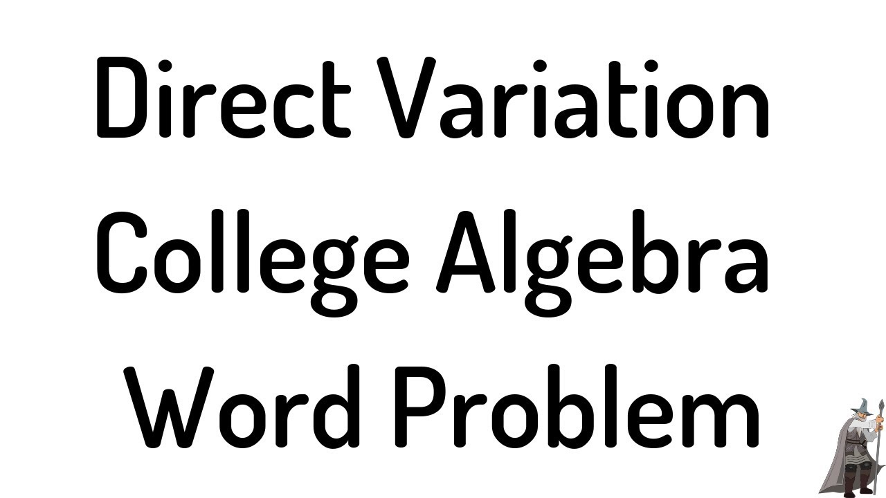 Direct Variation Alligator Word Problem College Algebra MyMathlab Homework