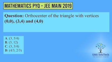 Orthocenter of the triangle with vertices (0,0), (3,4) and (4,0)