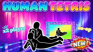 HUMAN TETRIS x2 player | Twist and Fit 💖 | Immersive Interactive Warm-Up #5 screenshot 3