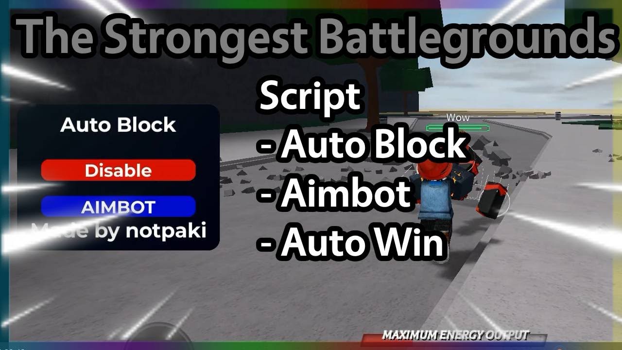 ⭐ The Strongest Battlegrounds Script | Auto Block, Aimbot | OVERPOWERED | Roblox Pc/Mobile ...