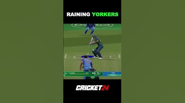 6 Balls 6 YORKERS 😱😱 - Cricket 24 #shorts