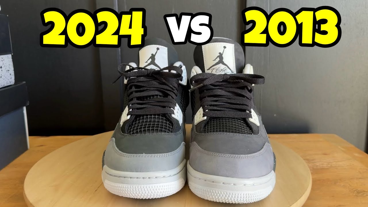 Air Jordan 4 Fear Comparison 2013 vs 2024 - YouTube