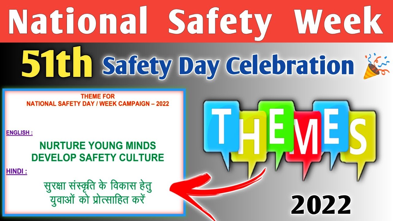 Safety Week/Day Theme of 2022 ।। What is the theme for 51th National Safety Week ।। सुरक्षा