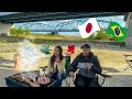CHURRASCO BRASILEIRO EMBAIXO DA PONTE NO JAPÃO