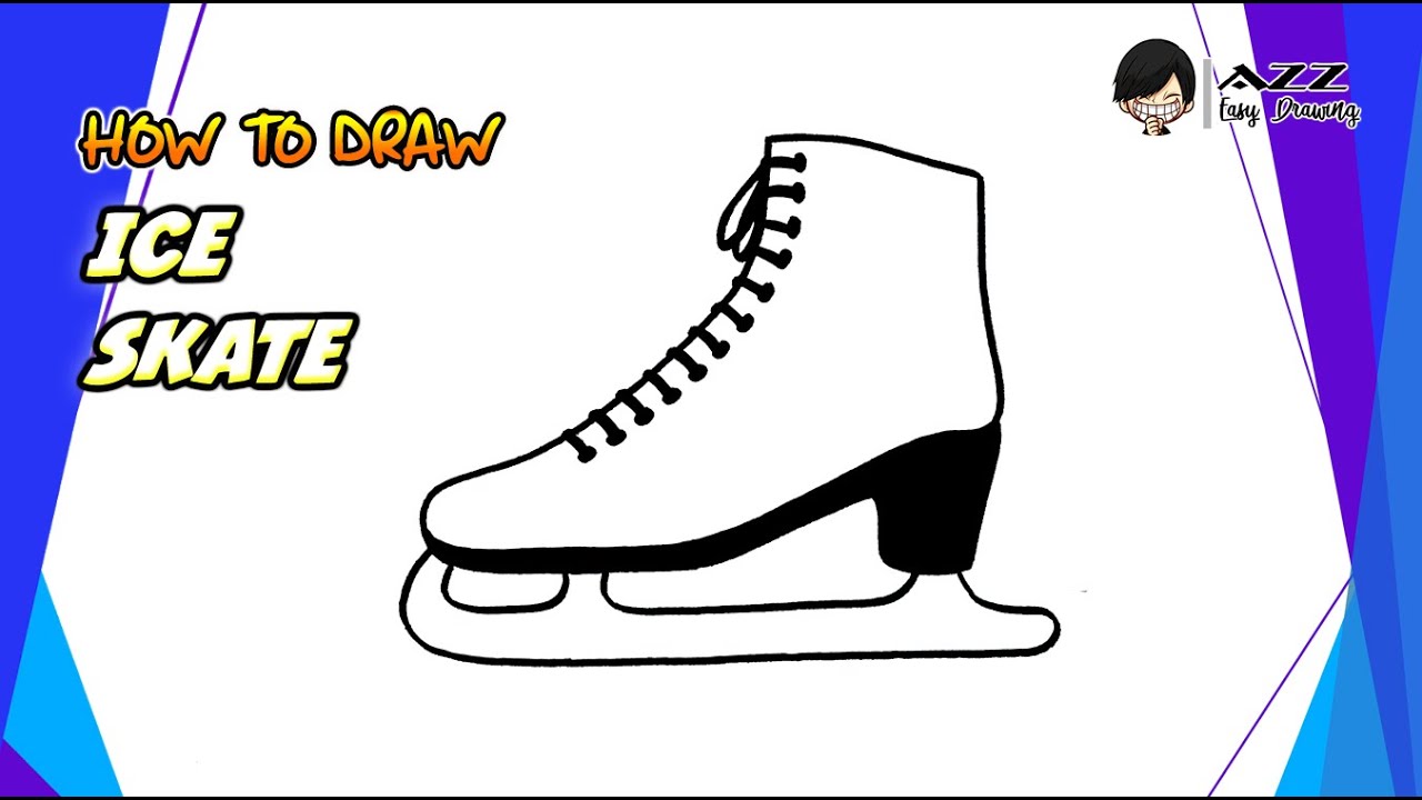 How to draw Ice Skate step by step - YouTube