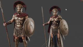 Spartan Warrior Duo 3D Model