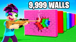 How Many Walls Can 1 Bullet DESTROY in Roblox